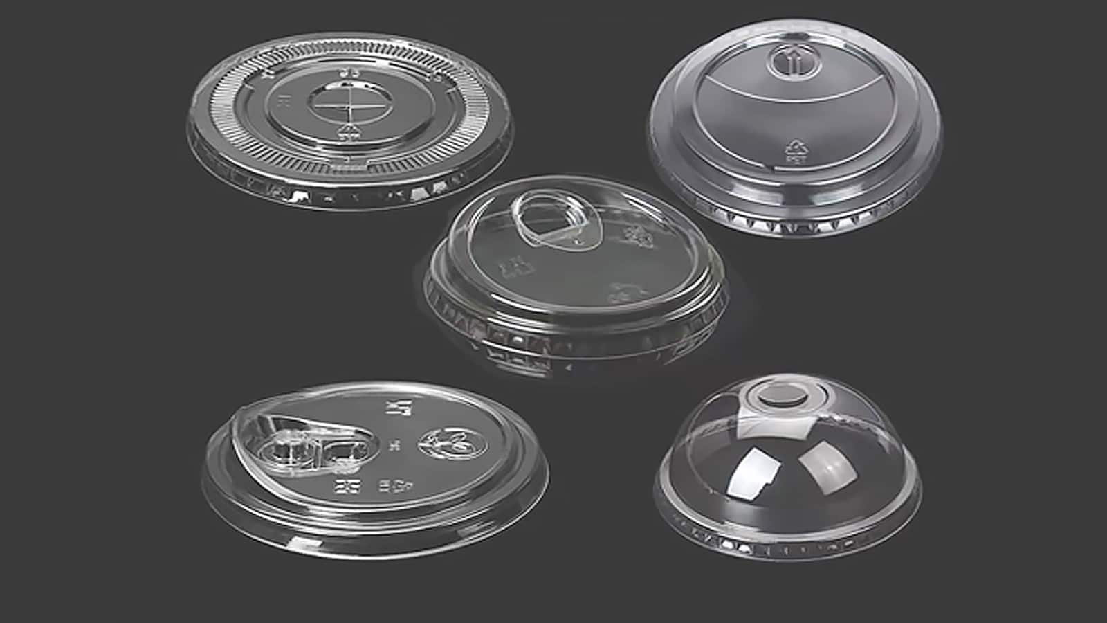 Disposable plastic cup lids