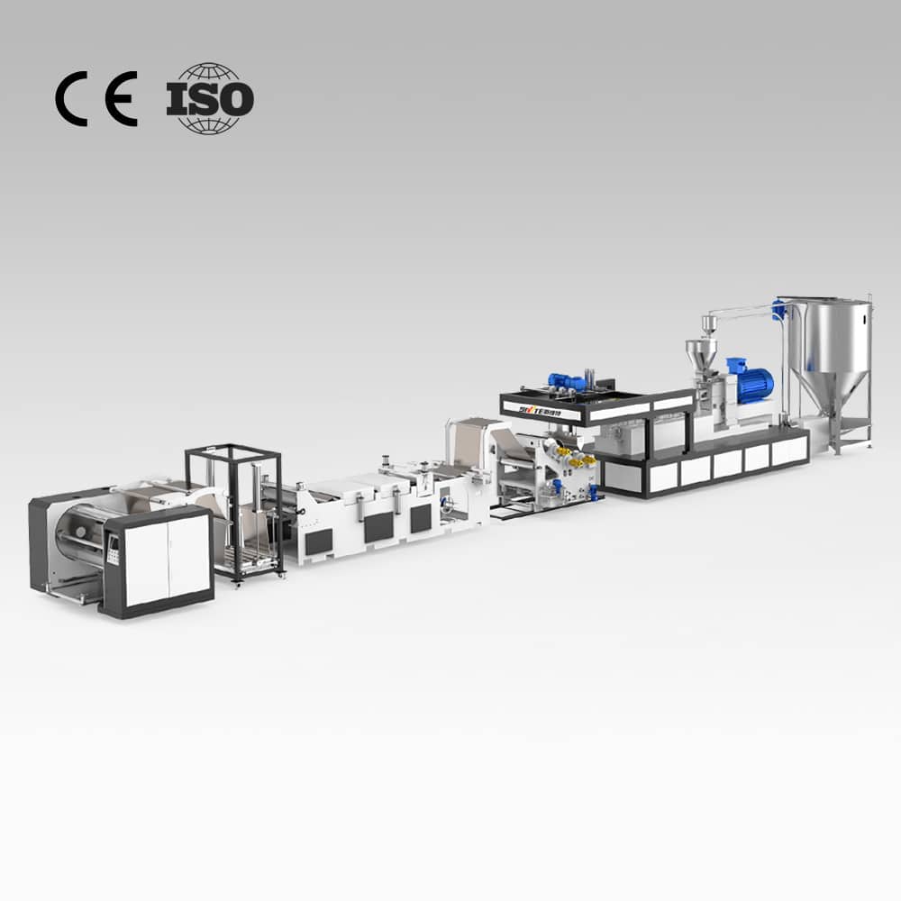 SWT-75s twin Screw pet plastic sheet extruder