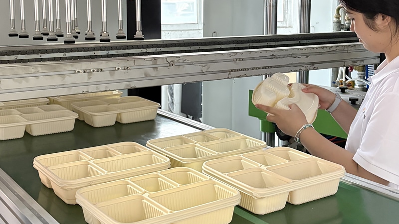 Thermoforming machine stacking robot