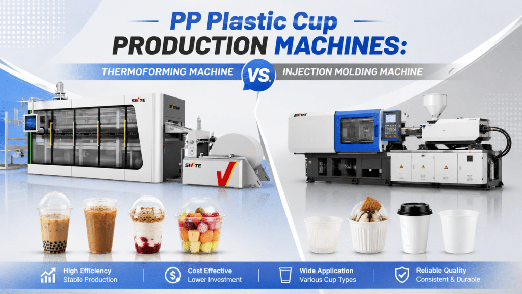 Comment sont fabriqués les gobelets en plastique PP : moulage par injection ou thermoformage ?