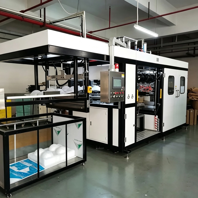 Single-station-thermoforming-machine-production-workshop