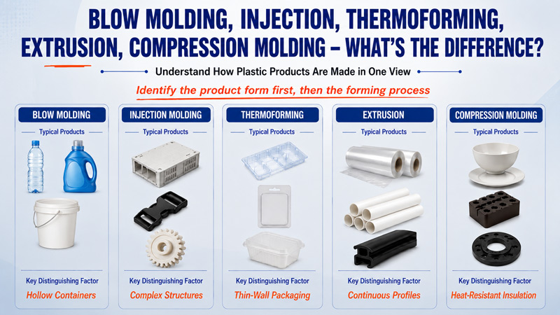 5 Plastic Thermoforming Processes Compared Vacuum/Injection/Blow/Extrusion/Compression