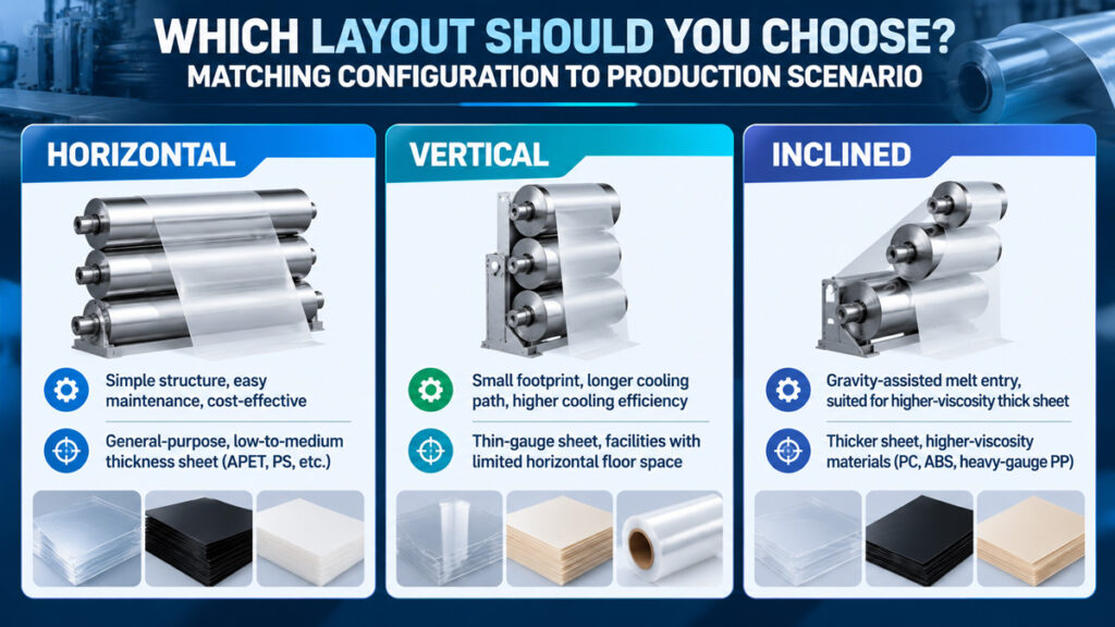 Note that this table reflects general industry tendencies. Actual selection should still factor in real factory floor conditions, target sheet thickness range, and output goals — it's worth discussing your actual material and thickness requirements directly with the manufacturer during equipment selection.