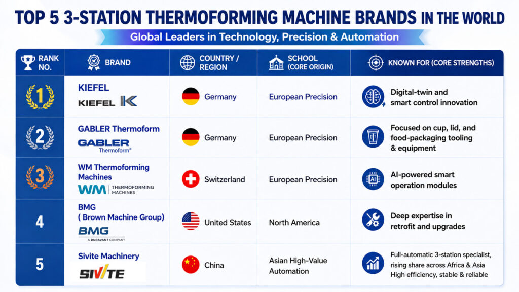 plastic themoforming machine manufacturer top 5
